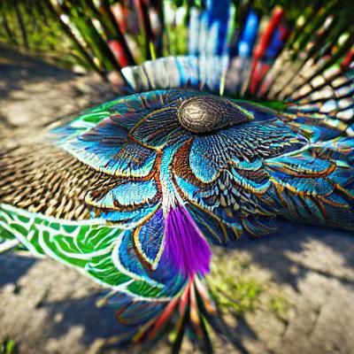 Iridescent Peacock Feathers Display Nature's Artistry