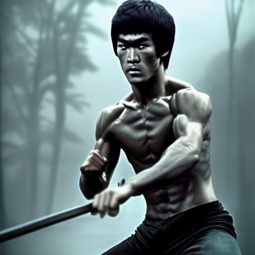 Bruce Lee's Powerful Punch: Epic Cinematic Moment