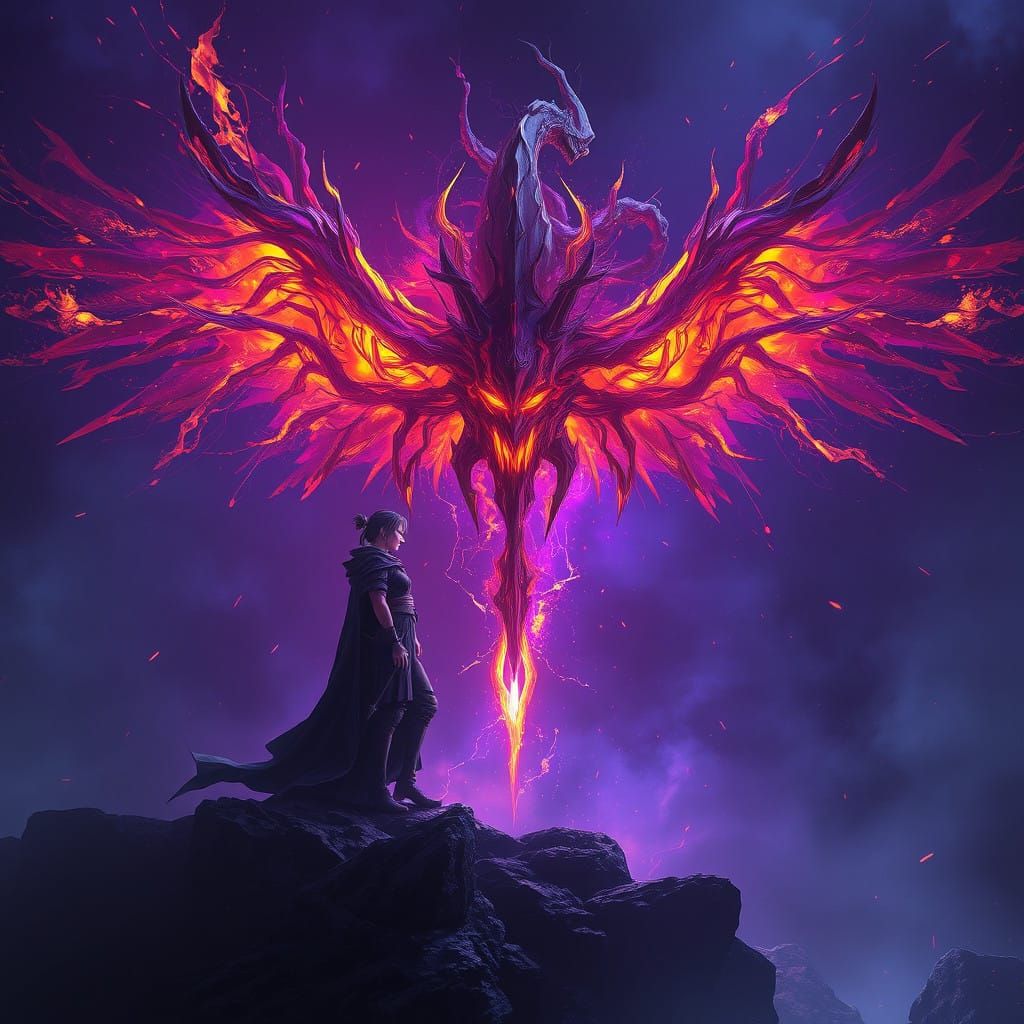 Peaceful Surrender to Divine Guidance in Dark Fantasy