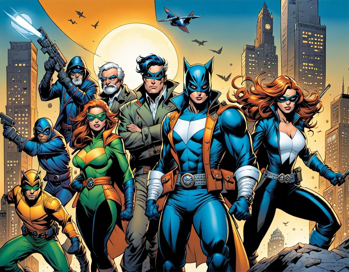 Comic Book Heroes Escape Gas Mask's Lair