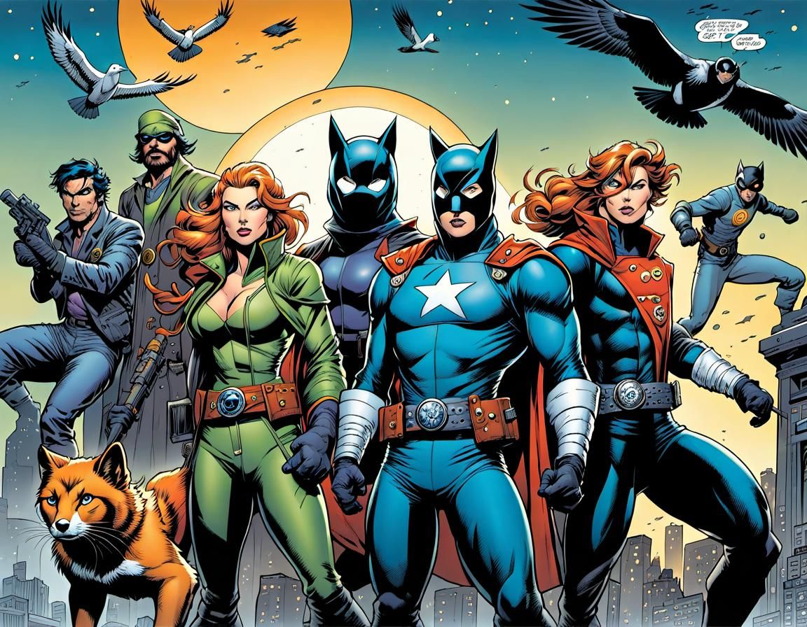 Animal Heroes Escape: Comic Book Art by Adams, Jimenez