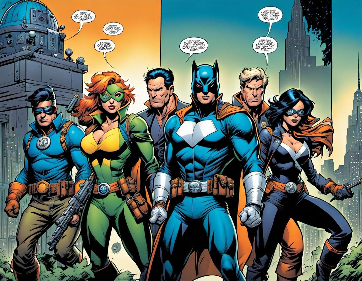 Animal Cyberpunk Comic Book Page Art