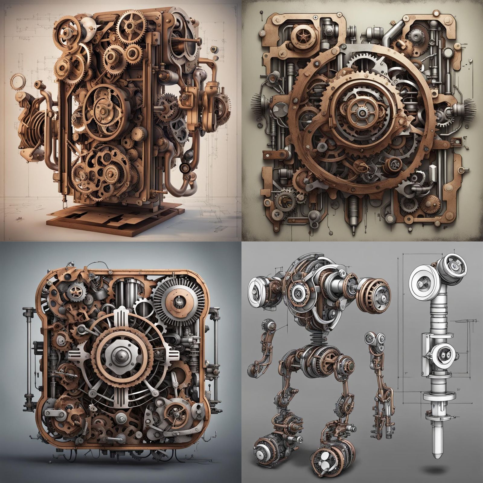 Abstract Mechanical-Style Art Piece