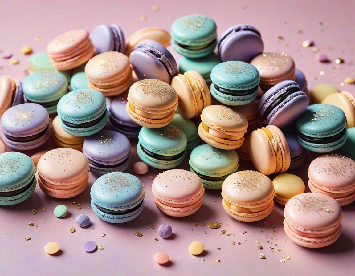 Pastel Macarons in Soft Pink Hues
