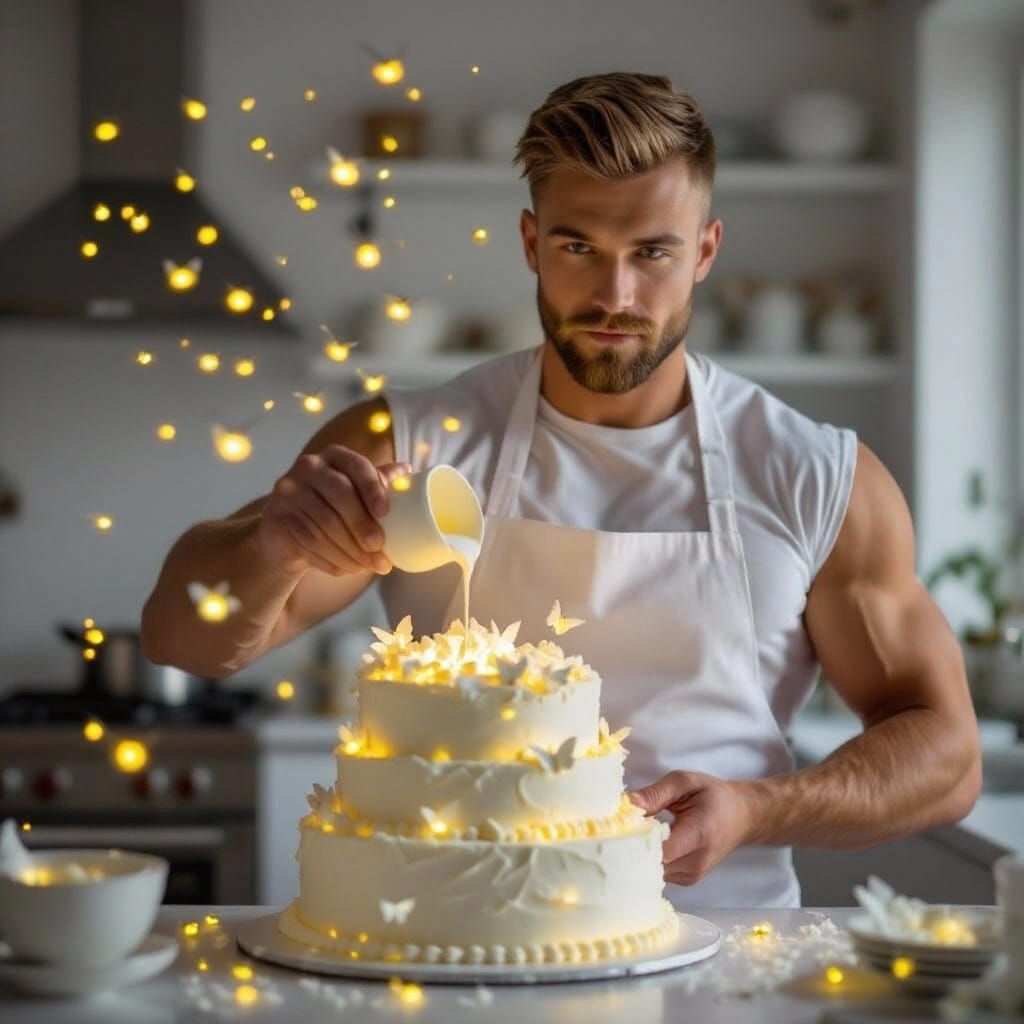 Bodybuilder Baker Creates Magical Butterfly Wedding Cake