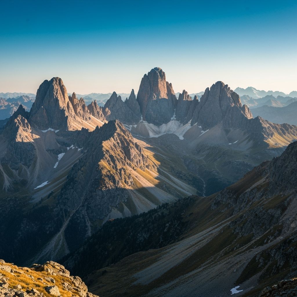 Alpinist Ascends Mountain in Abstract Expressionist Style