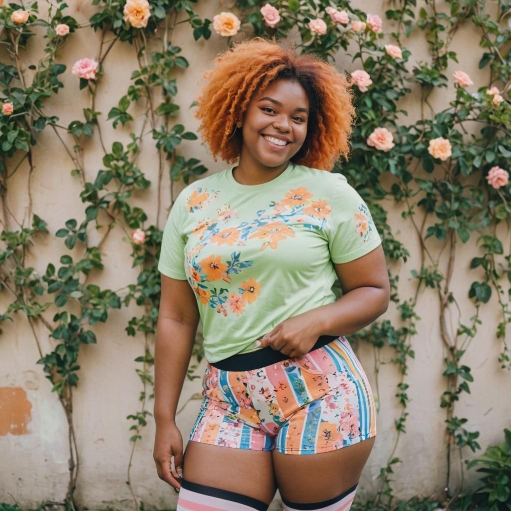 Candid Portrait of Woman with Orange Hair