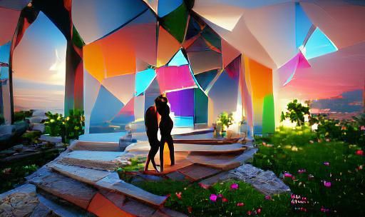 Colorful Geometric Abstract Art: A Sense of Longing