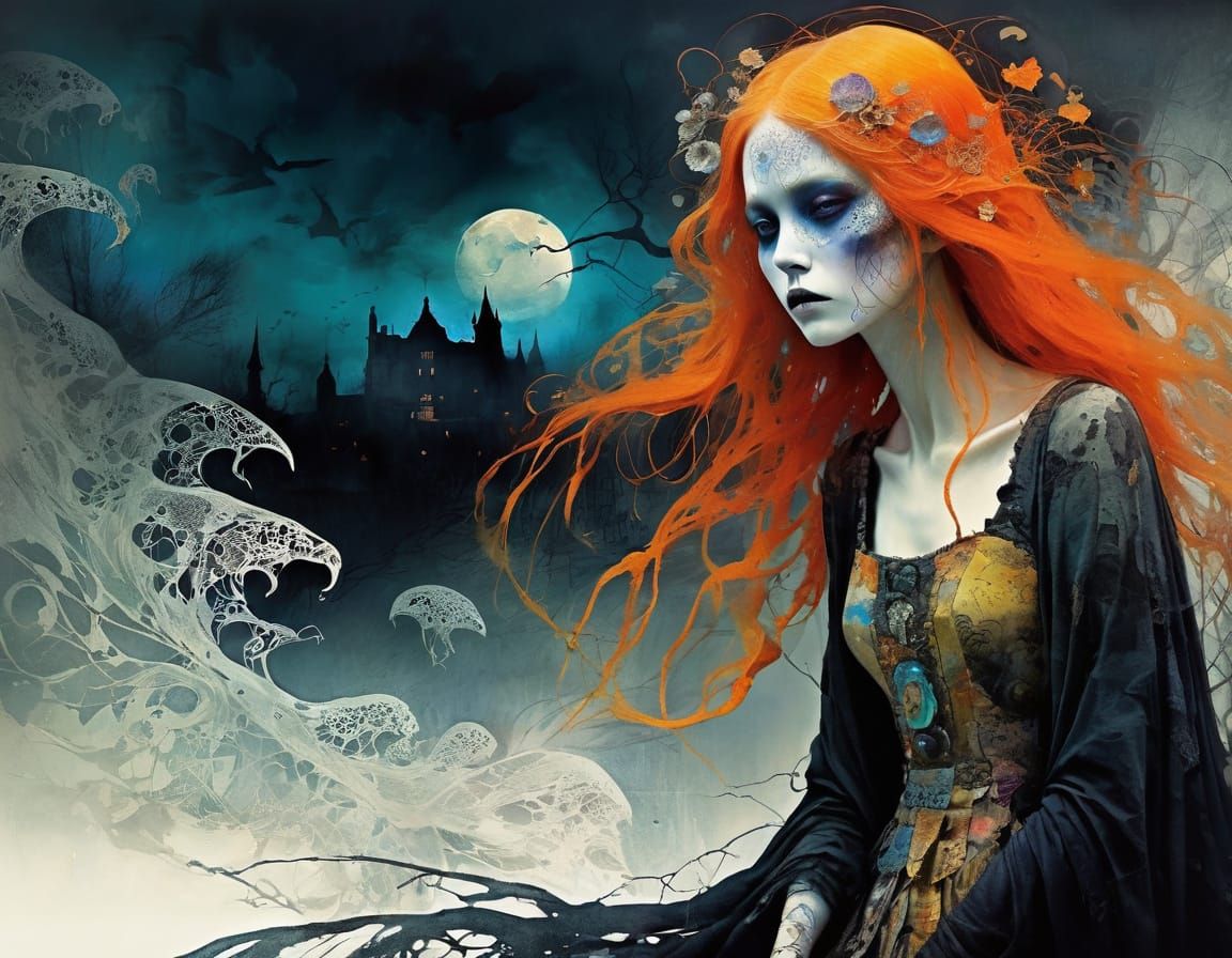 Ethereal Specter Emerges from Darkness