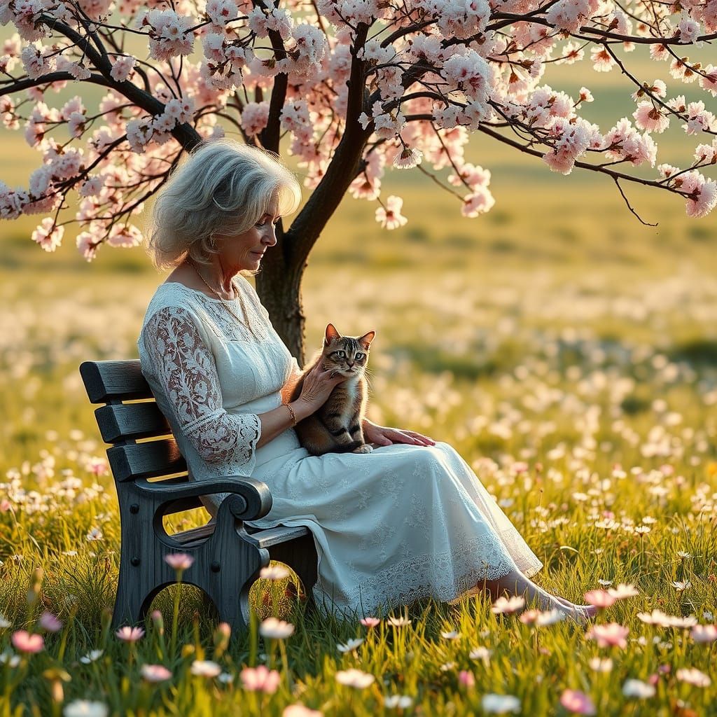 Serene Lady in Morning Light