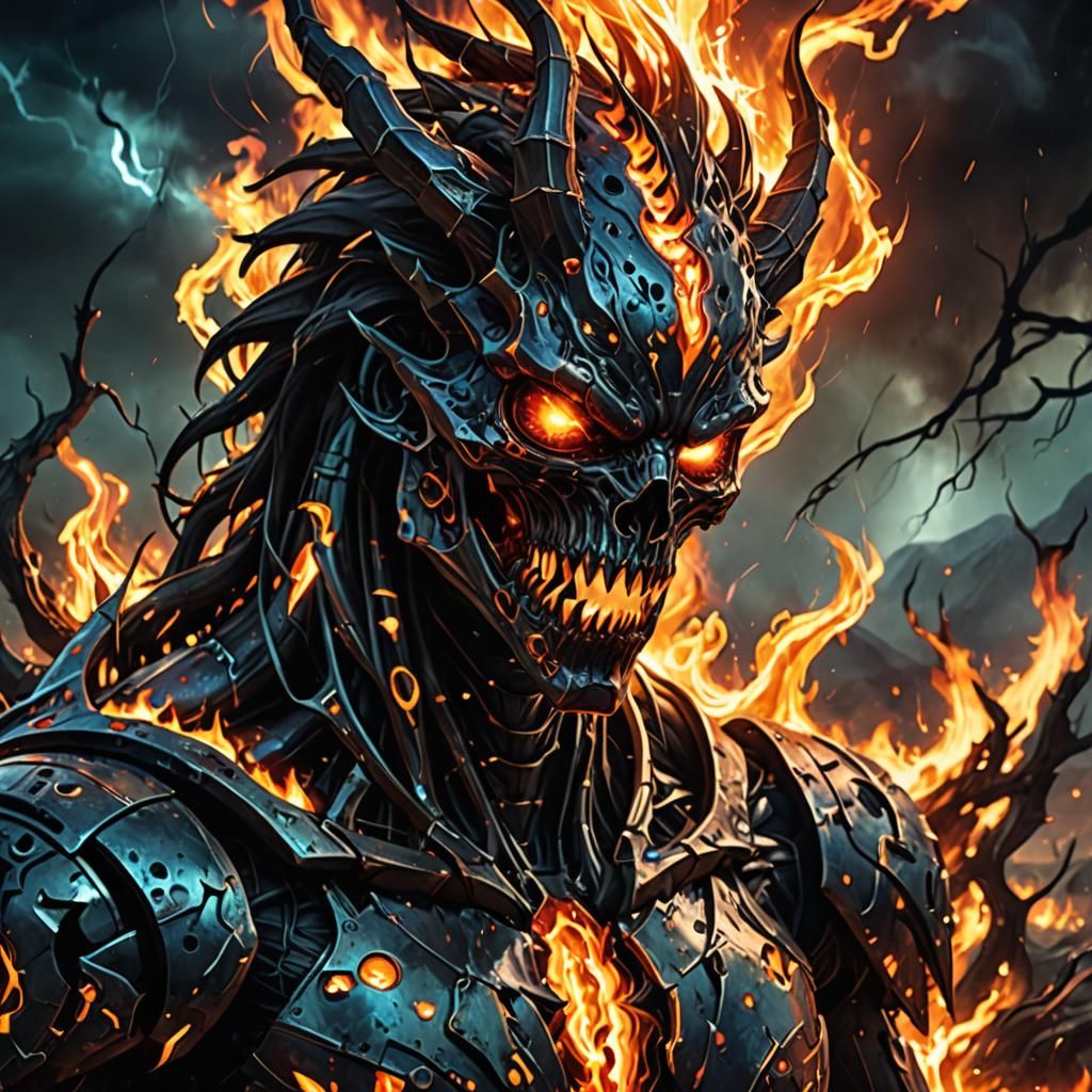 Cosmic Horror Landscape with Twisted Creatures