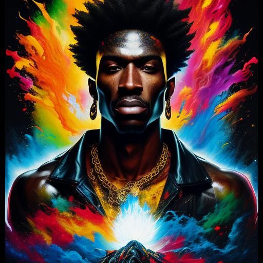 Young Black God Creates Universe in Graffiti Art