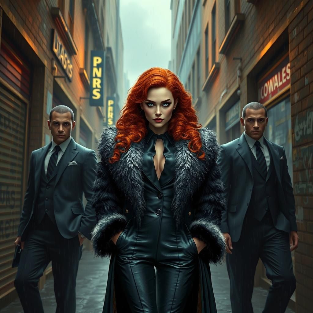 Gangster Queen in a Dark Alleyway