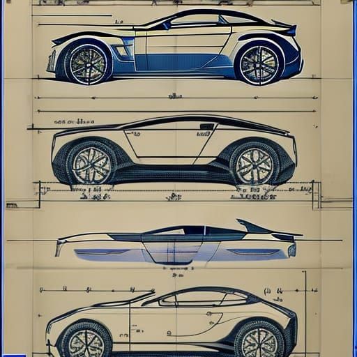 Mercedes benz sport cars amg R232 SL blueprints, detailed with notes and numbers!!!" Blueprint art :: DeLorean blueprint...