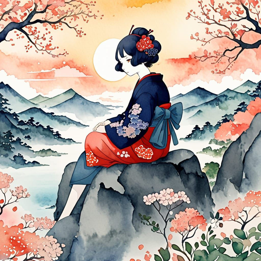 Charming Anime Sunset in High Definition