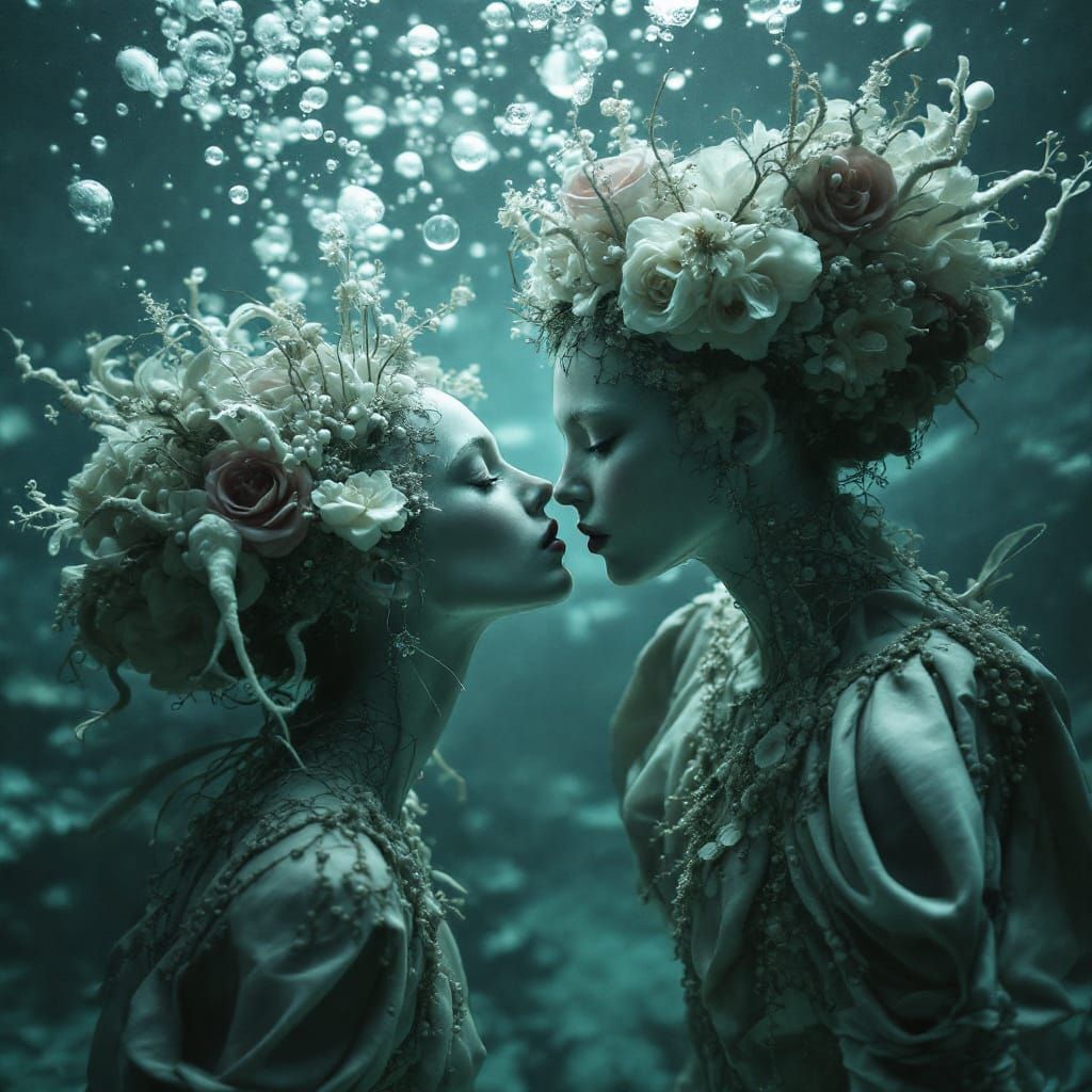 Surreal Underwater Wedding Scene