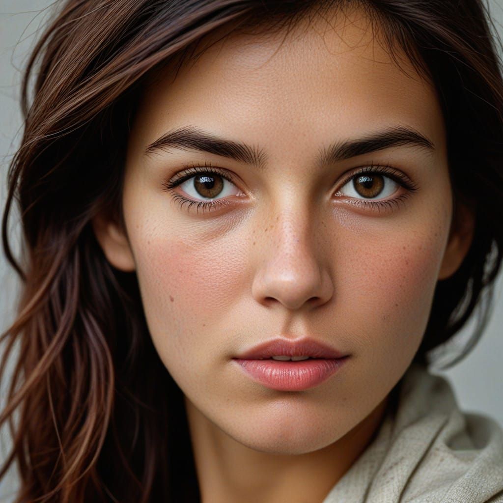 Sultry Model Beauty with Telling Signs of Enhancement