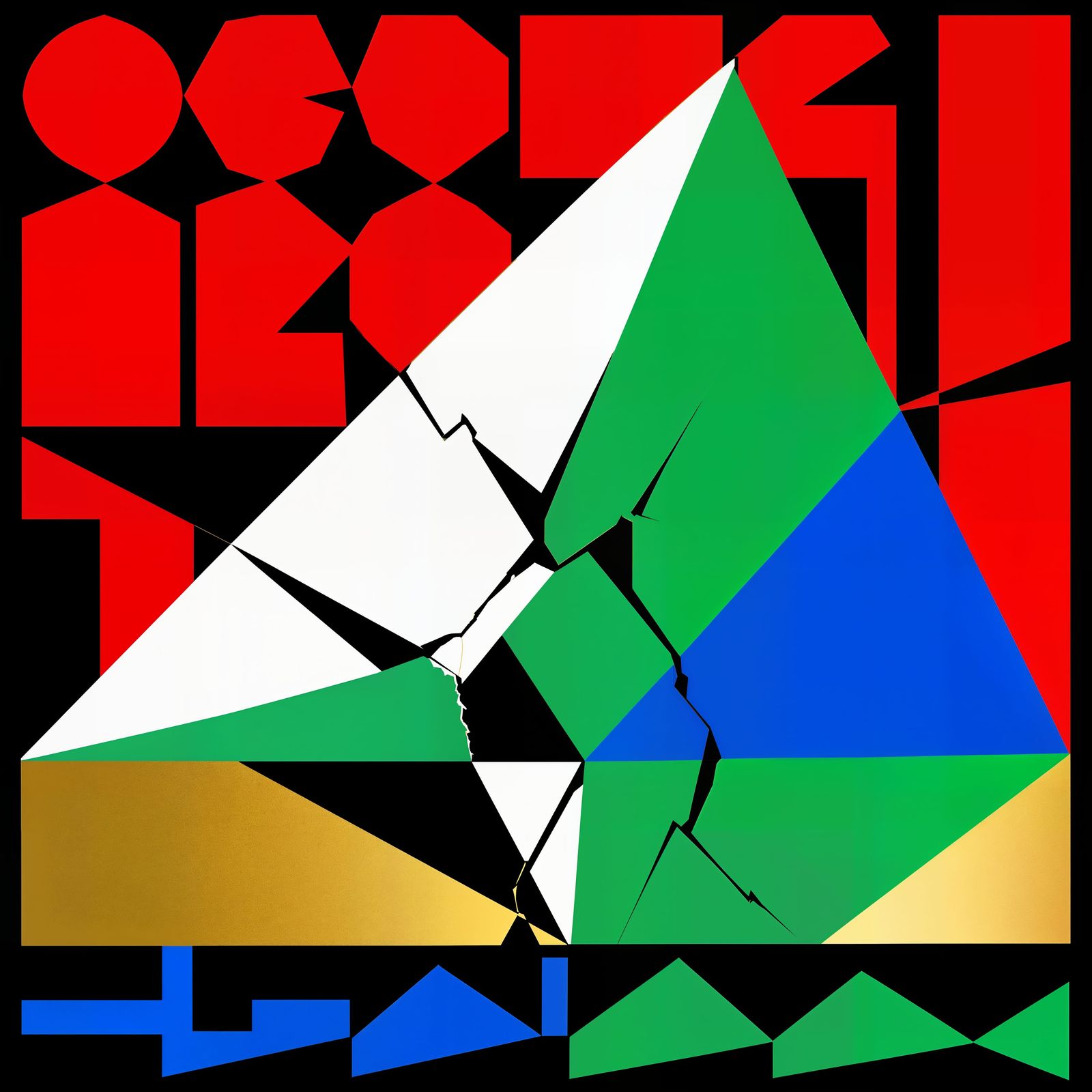 Abstract Geometric Typeface Composition