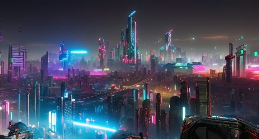 Cyberpunk Cityscape: Mexico 2077