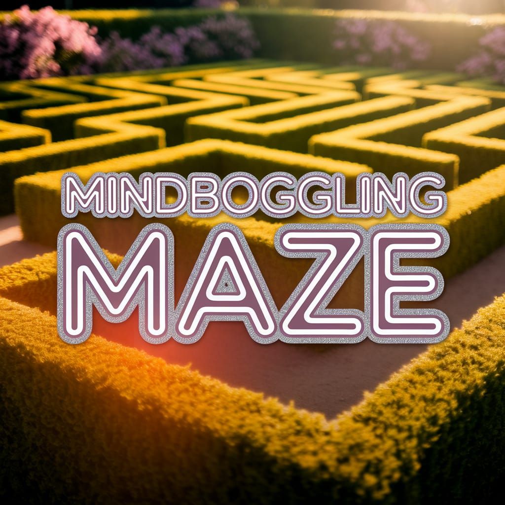Mindboggling Maze in Neon Lights and Lush Garden