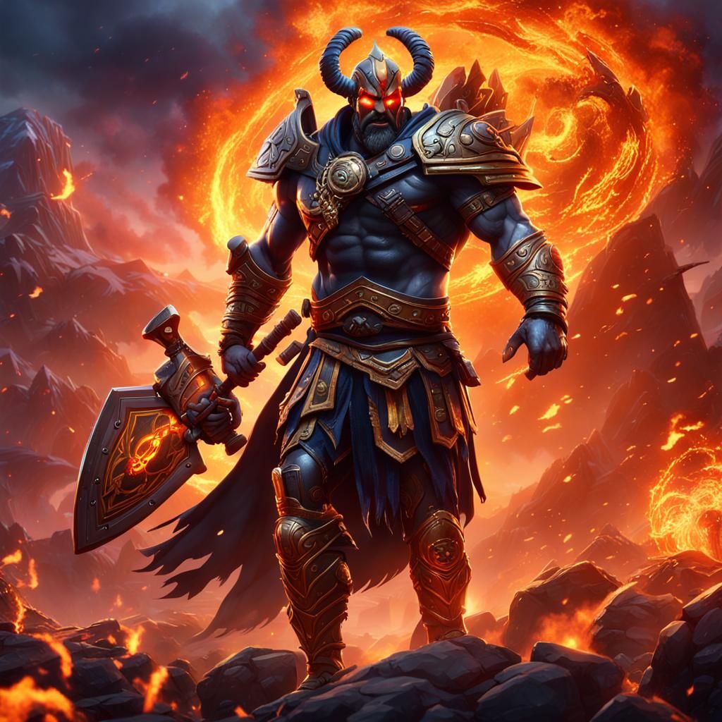 Ares the god of war fighting Hades the god of the underworld, Fortnite