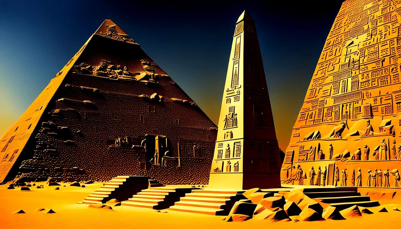 Scintillating Obelisks, Pyramids, and Hieroglyphs