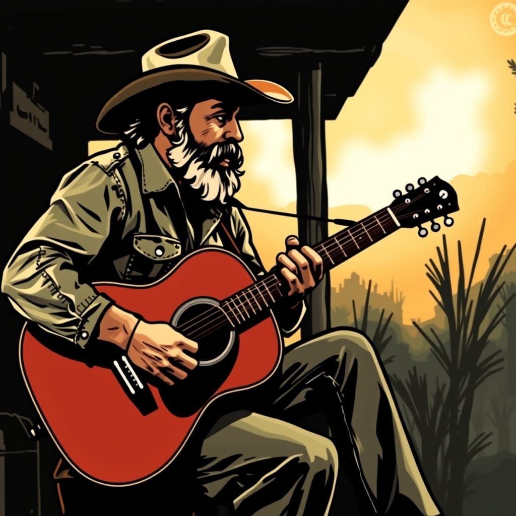 Wanderer at the Crossroads: A Vintage Aesthetic