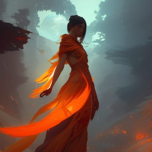 Majestic Gryffin Concept Art in Art Nouveau Style