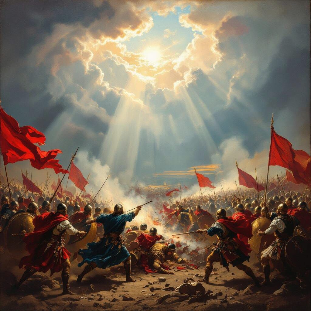 Heroic Oil Painting of the Battle of Vienna