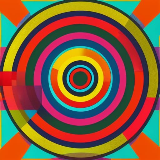 Karma: Pop Art Screen Print in Bauhaus Style