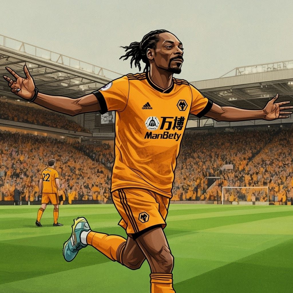 Young Soccer Fan Celebrates Goal at Molineux Stadium in Vibr...