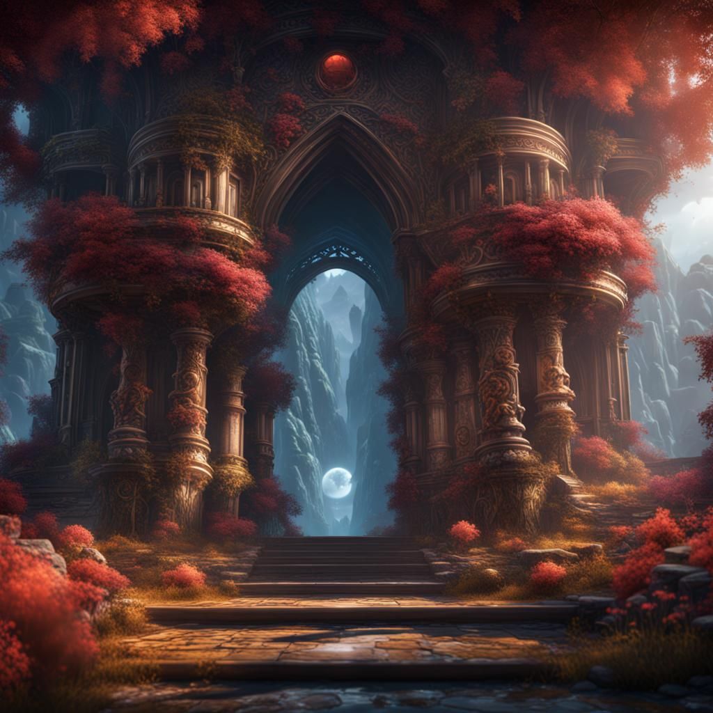 Fantastical Love in Detailed Matte Painting