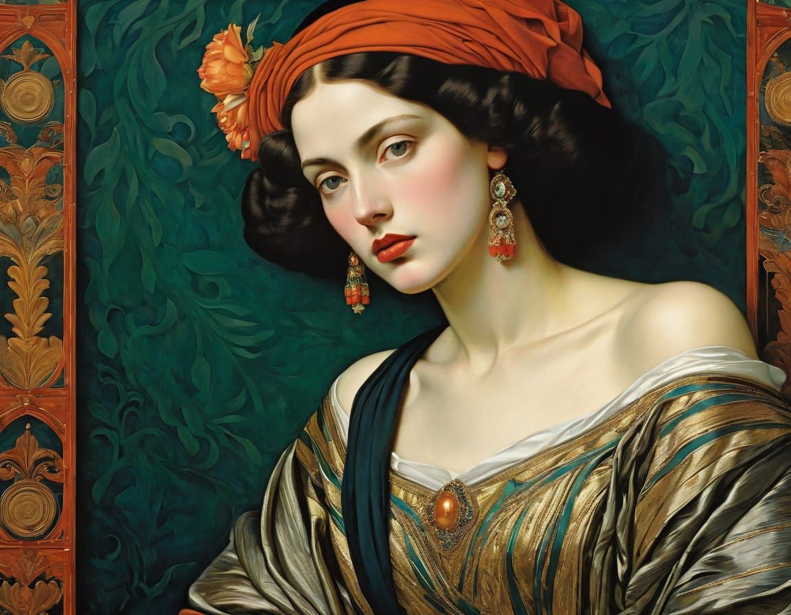 Surreal Portrait Inspired by Visionary and Classical Art