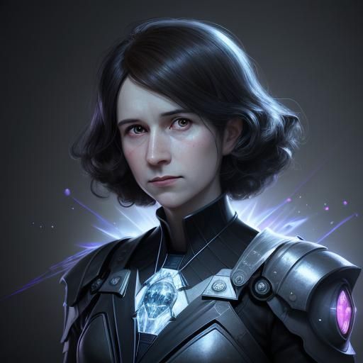 Rosalind Franklin Portrait in Art Nouveau Style