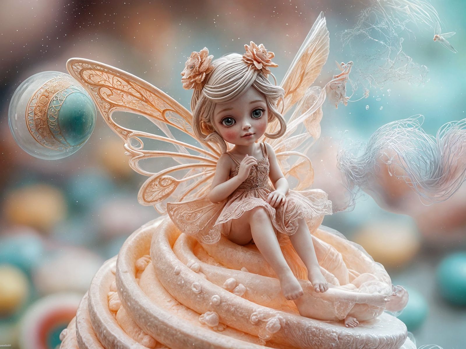 Whimsical Fairy in a Land of Sweet Delights
