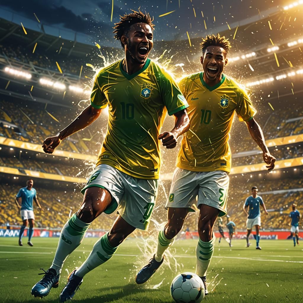 Brazilian Footballer Celebrates Goal in Anime Style