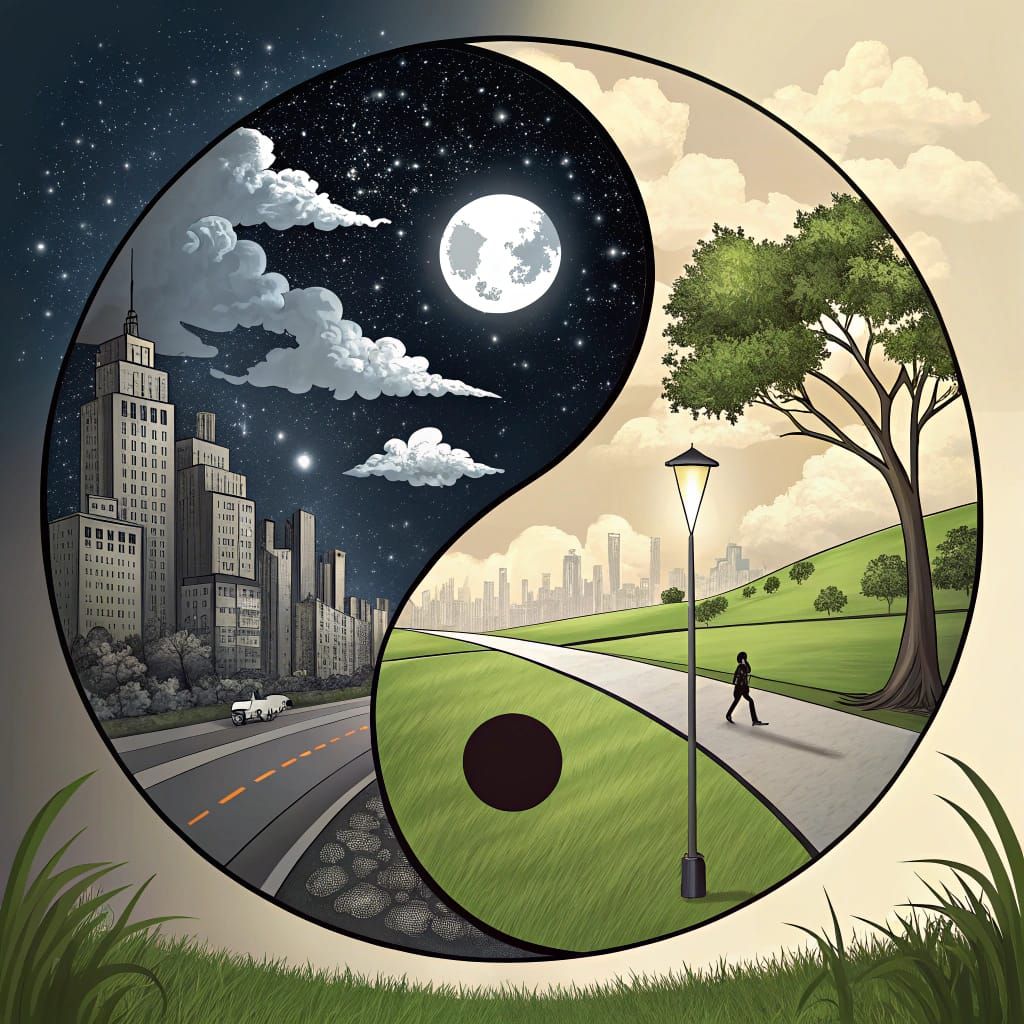 Stunning Yin Yang of Night and Day Cityscapes