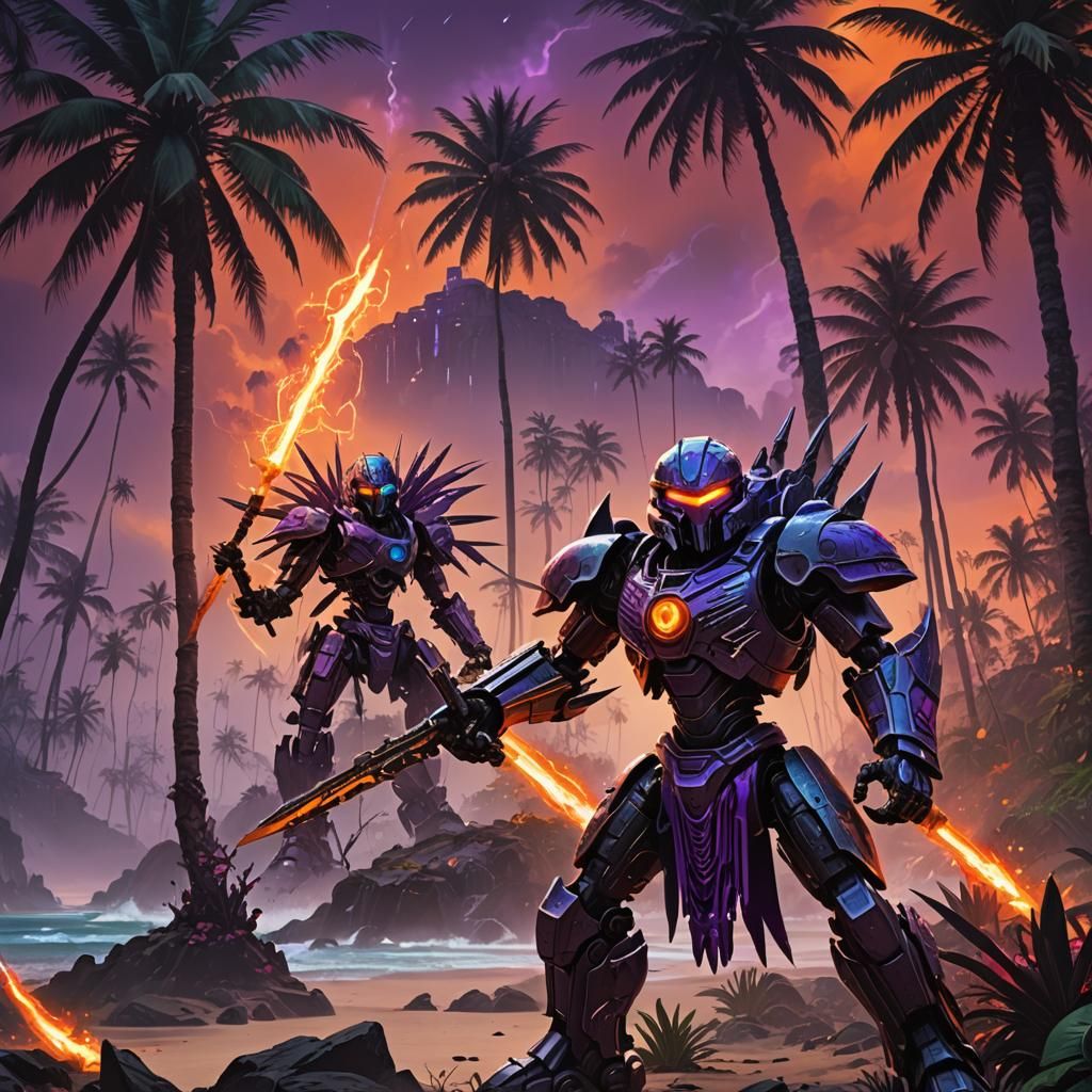 Bionicle Warrior vs. Mystical Palm Trees