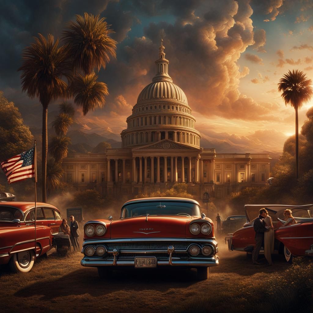 Dramatic American Pie Digital Matte Painting