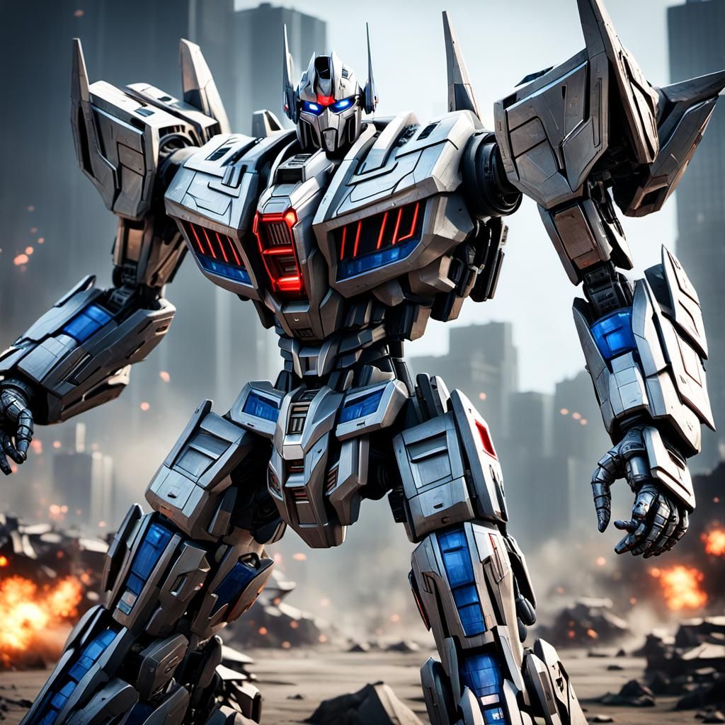 Starscream vs Kaiju: Realistic 3D Transformers Battle