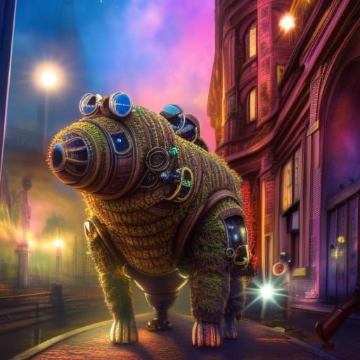 Steampunk Tardigrade Smoker at Train Station