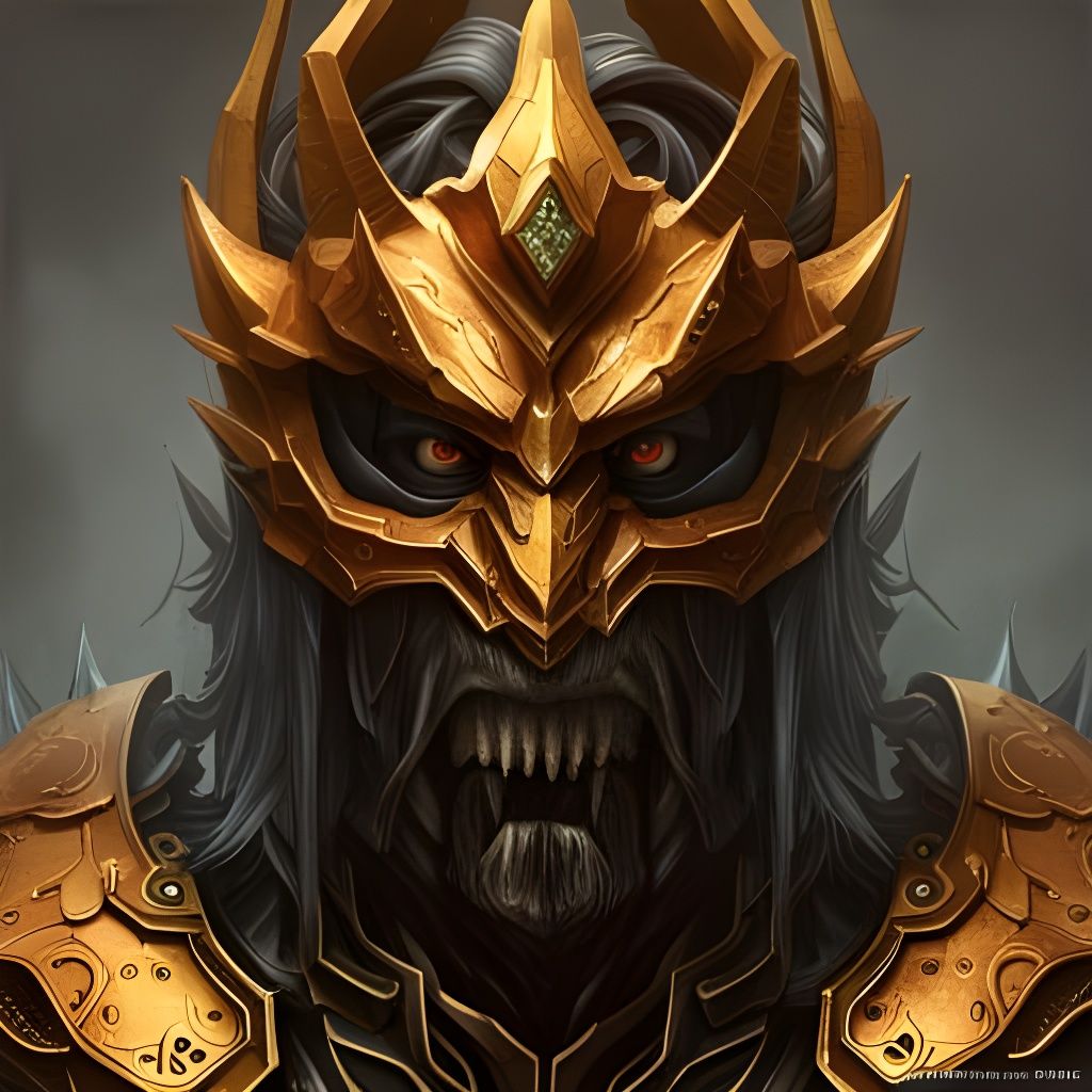 Dragon Lich King Portrait in Fantasy Art Style