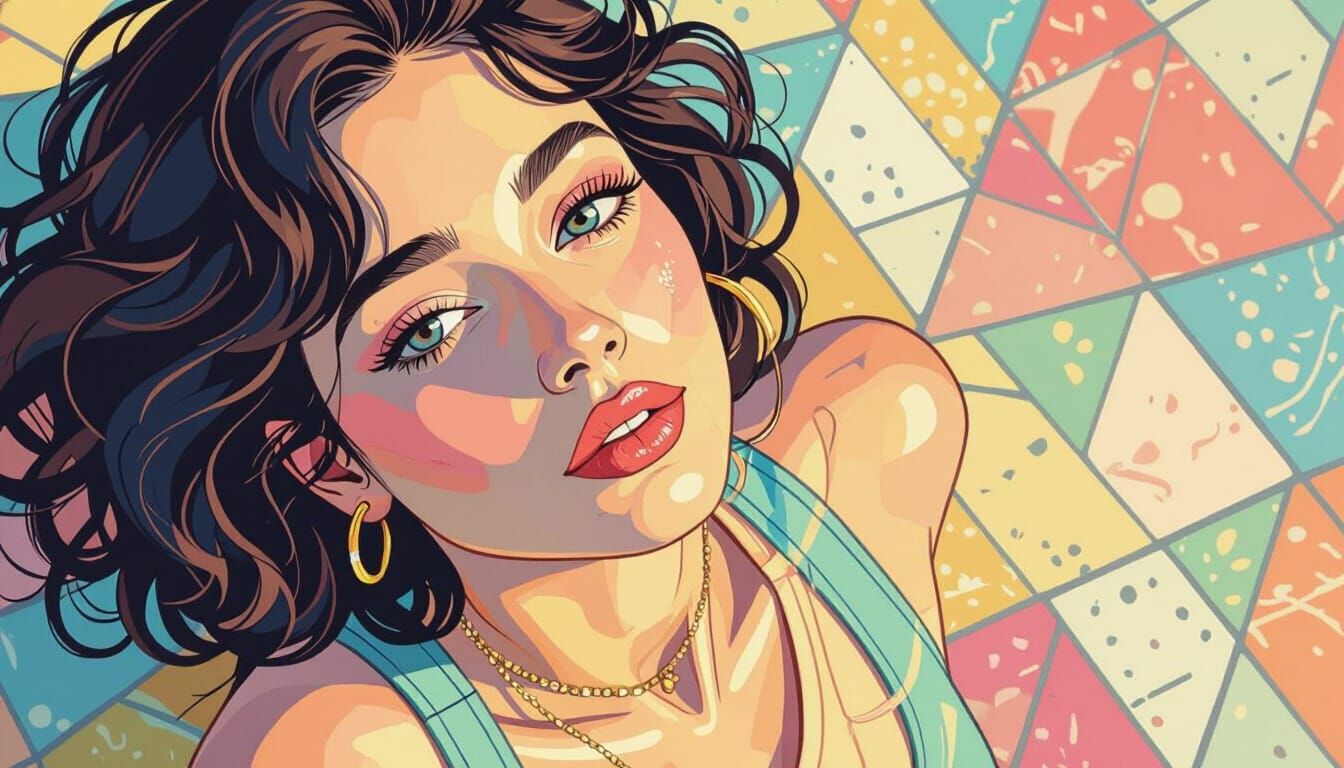 Graffiti-Style Music Video Close-Up, Pastel Colors