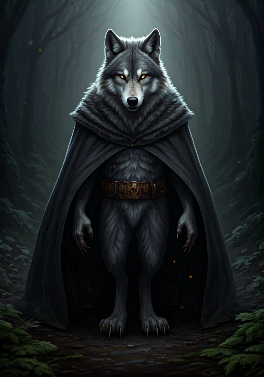 Enchanting Magical Werewolf Illustration
