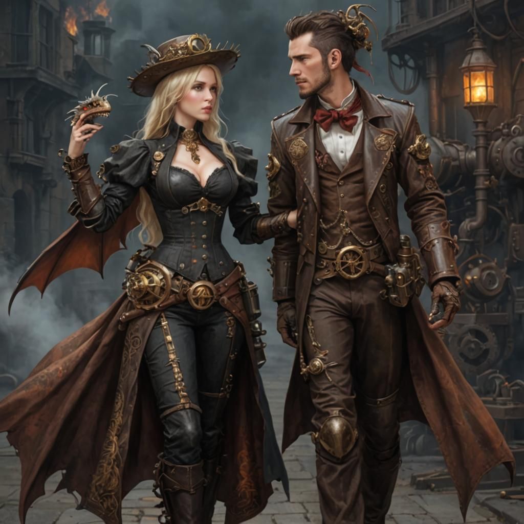 Steampunk Engine Illustration