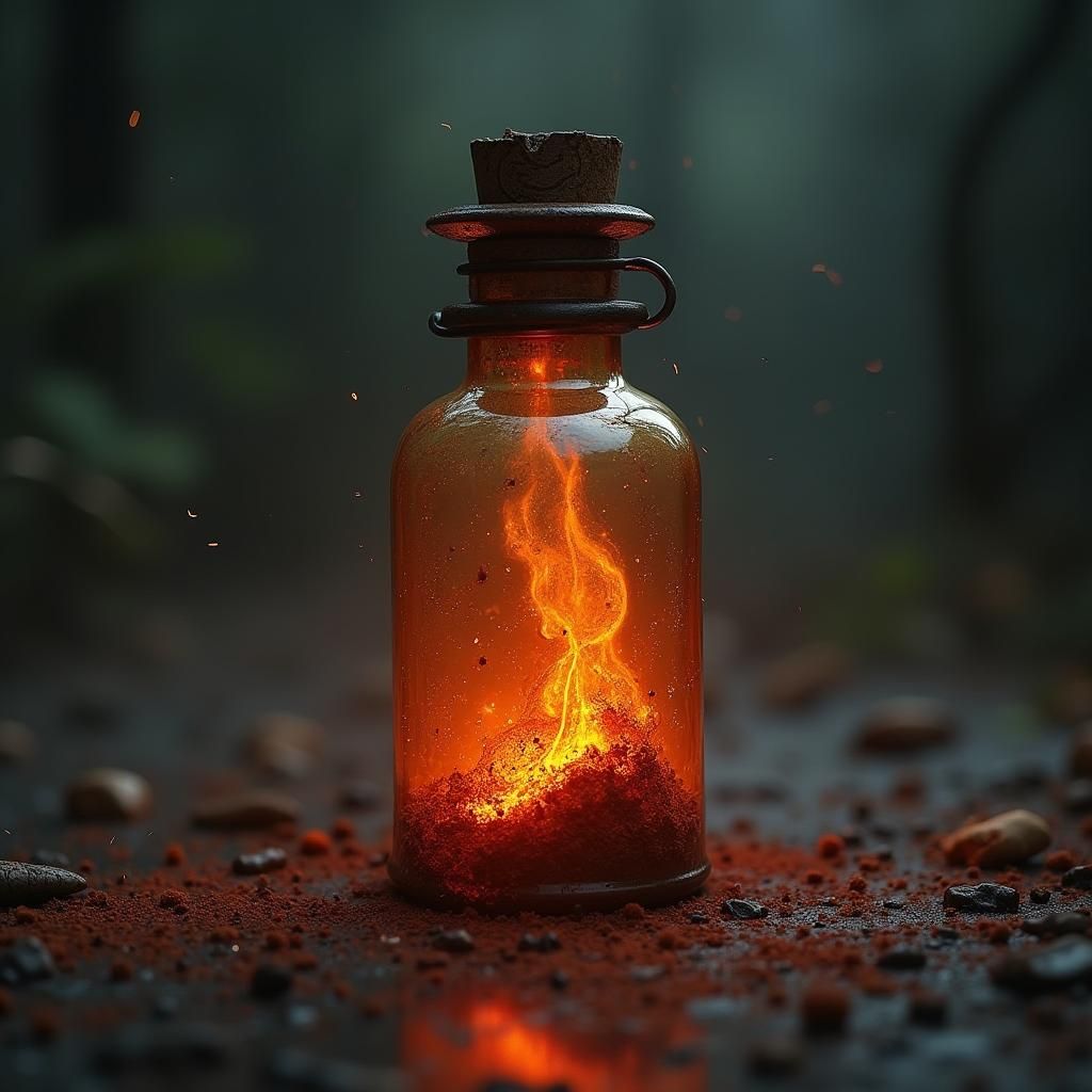 Mystical Potion of Rust in Ornate Vial