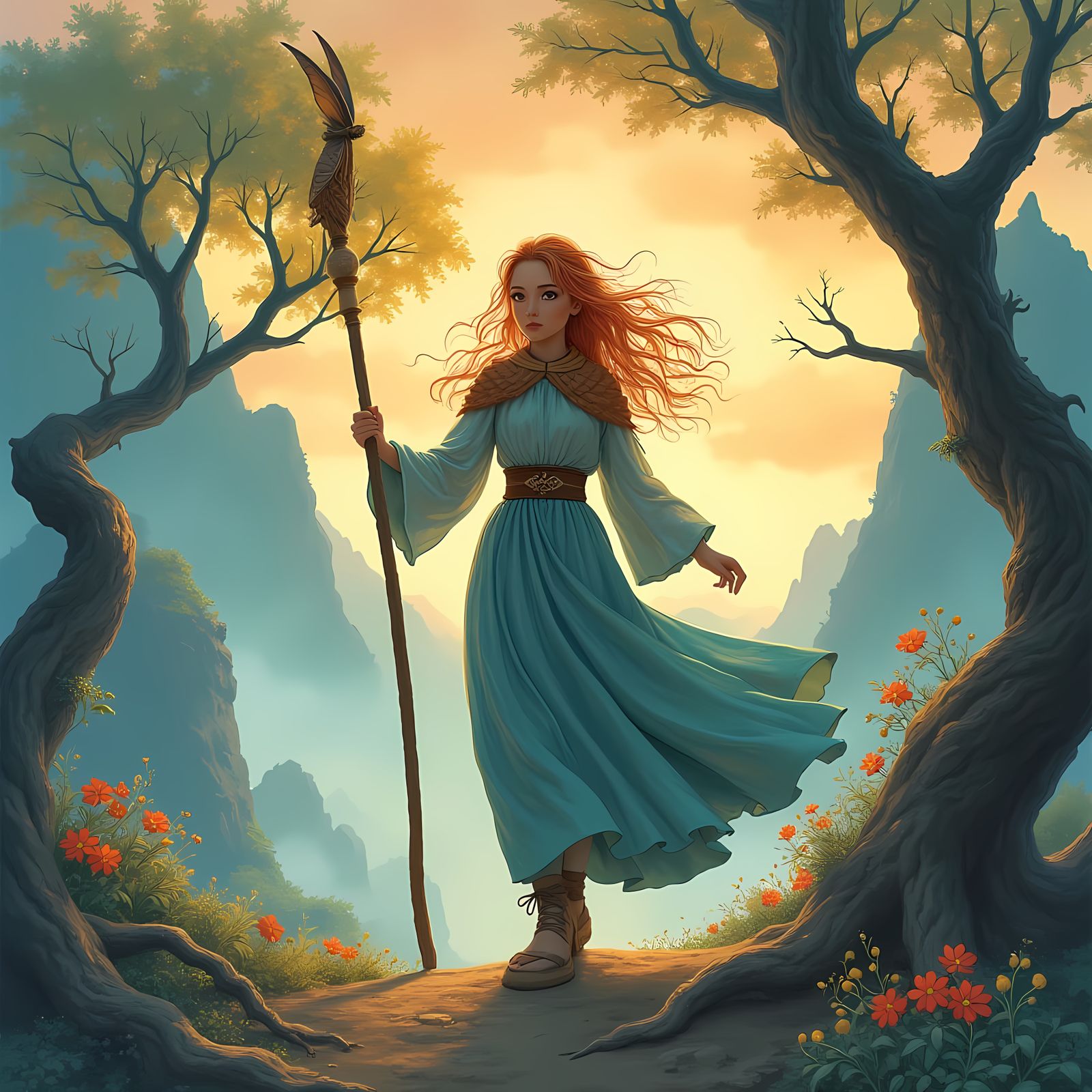 Epic Fantasy Anime Art with Roald Dahl Inspiration