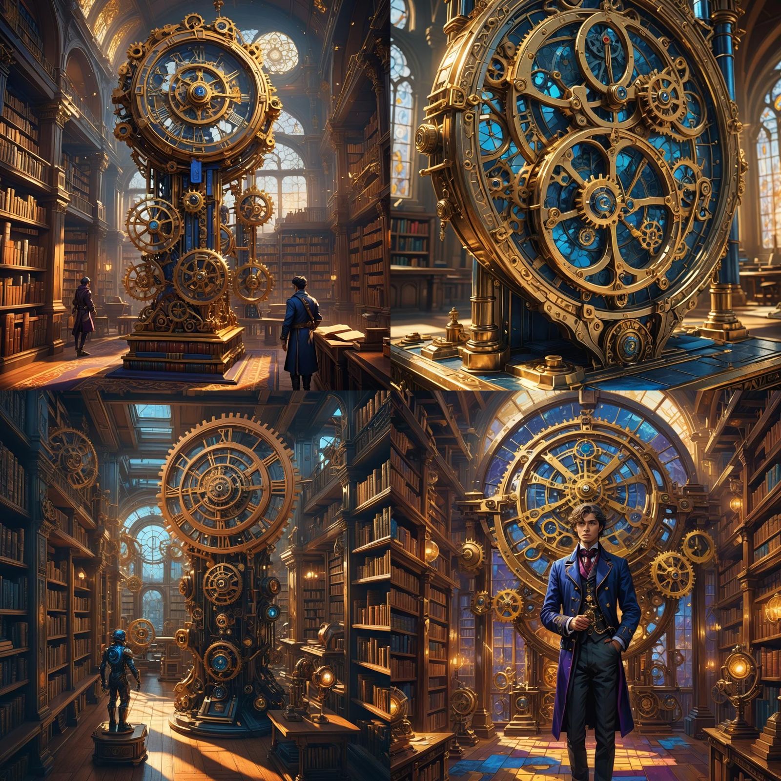 Clockwork Construct Attends the Library: Detailed Matte Pain...