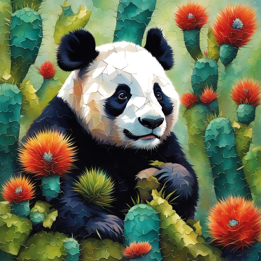 Painted Prickly Puzzled Panda
