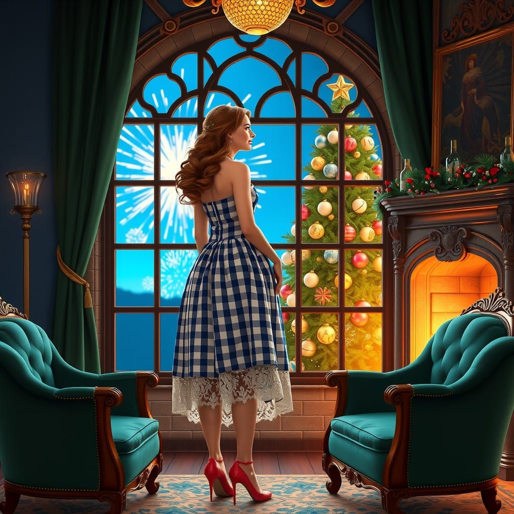 Winter Wonderland with Enchanting Ballerina